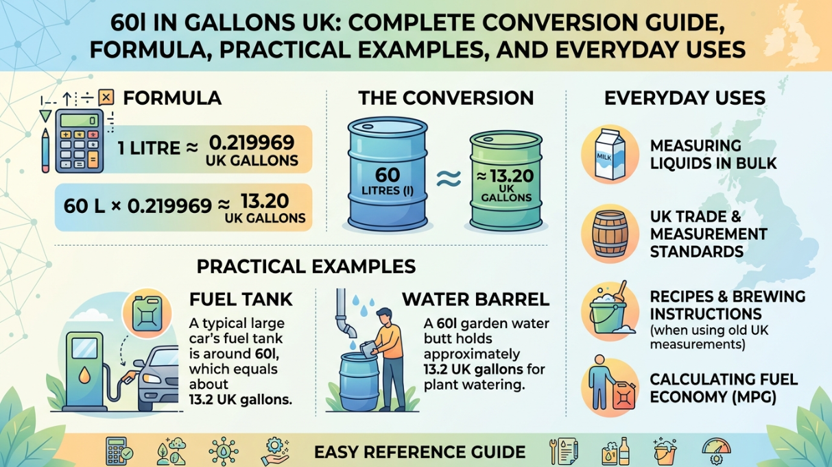 60l in Gallons UK: Complete Conversion Guide, Formula, Practical Examples, and Everyday Uses